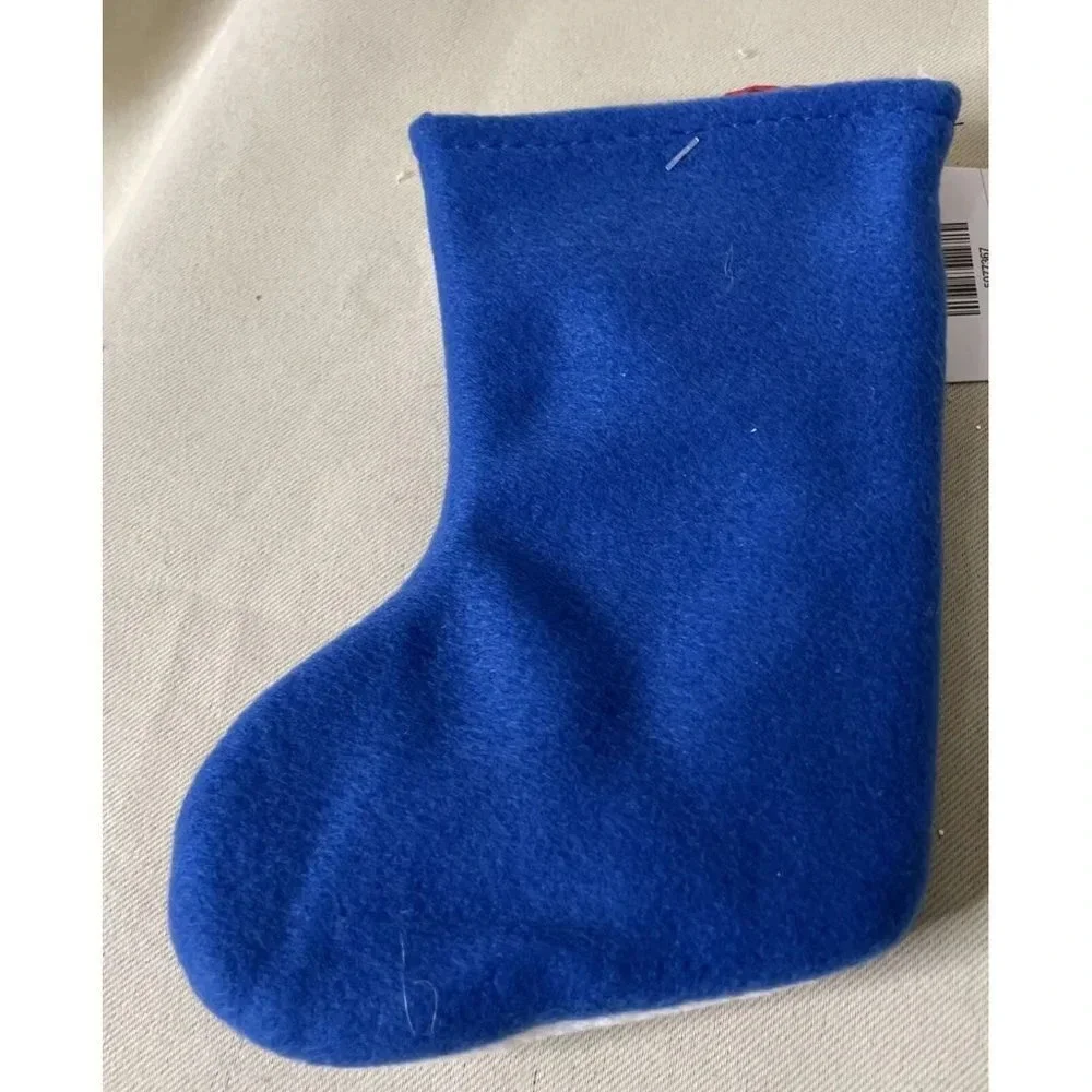 Christmas Holiday Blue Small Snowman Winter Stocking NEW 6‎ Inch